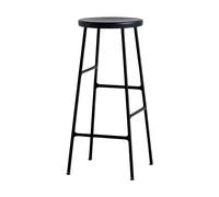 HAY Cornet tabouret de bar rond 75 cm Soft black oak-soft black