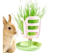 Hay Feeder Bac à litière pour chat avec mangeoire à foin en forme de - Accessoire avec plateau inférieur - Petit approvisionnement en eau et nourriture pour les , la famille, les amis