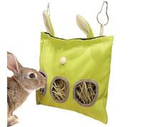 Hay Feeder, Suspensible Hay Bag for Rabbits, 11.81x13.78 inches Washable Slow-Feed Dispenser, Adorable Feeding Pouch for Guinea Pigs, Animals Guinea Pig