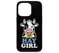 Hay Girl Dairy Farm Amoureuse de Vache Coque pour iPhone 13 Pro