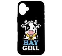 Hay Girl Dairy Farm Amoureuse de Vache Coque pour iPhone 16 Plus