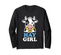 Hay Girl Dairy Farm Amoureuse de Vache Manche Longue