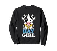 Hay Girl Dairy Farm Amoureuse de Vache Sweatshirt