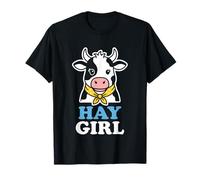 Hay Girl Dairy Farm Amoureuse de Vache T-Shirt