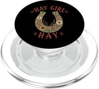 Hay Girl Fer à Cheval Floral Naturecore Cheval Western Farm PopSockets PopGrip pour MagSafe