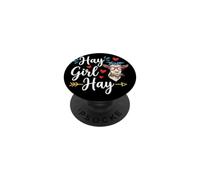 Hay Girl Hay Funny Goat Lover pour Filles PopSockets PopGrip Adhésif