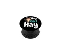 Hay Girl Hay Funny Goat Lover pour Filles PopSockets PopGrip Adhésif