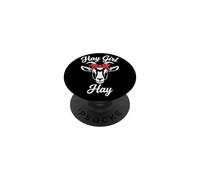 Hay Girl Hay Funny Goat Lover pour Filles PopSockets PopGrip Adhésif