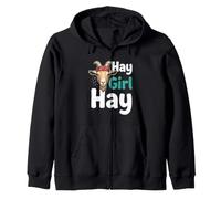 Hay Girl Hay Funny Goat Lover pour Filles Sweat à Capuche
