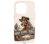 Hay Girl Horse Amateur d'équitation Coque pour iPhone 15 Pro