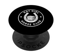 Hay Girl Horse Club Funny Equestrian Farm Country PopSockets PopGrip Adhésif