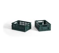 HAY HAY Colour Crate Mini 13x17 cm. lot de 2 Dark green