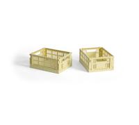 HAY HAY Colour Crate Mini 13x17 cm. lot de 2 Light yellow