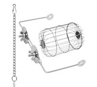 Hay Holder, Stainless Steel Cage Hay Rack, Bunny Grass Feeder 270g, Space-Saving Bowl Dispenser Livestock Feeding Accessory for Indoor Outdoor, Habitat Use, 4.33x6.3 inches