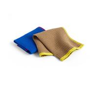 HAY Lavette Canteen 31x31 cm. lot de 2 Blue/fuchsia-Beige/yellow