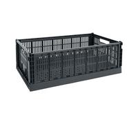 HAY Panier Colour Crate recyclé XL charbon de bois LxlxH 68x42x24cm