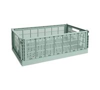 HAY Panier Colour Crate recyclé XL vert sauge LxlxH 68x42x24cm
