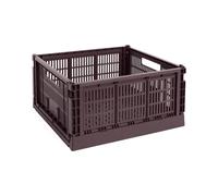 HAY Panier Colour Crate Square L recyclé bordeaux LxlxH 42x42x20cm