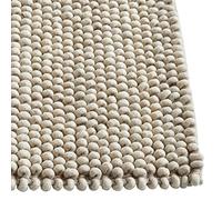 HAY Peas 501183 Tapis tissé à la Main 100% Laine Vierge Gris Clair 200 x 140 cm