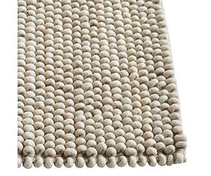 HAY Peas 501183 Tapis tissé à la Main 100% Laine Vierge Gris Clair 200 x 140 cm