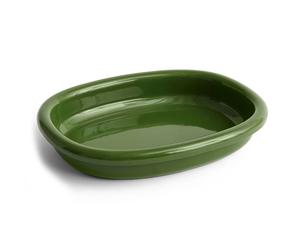 HAY Plat de service ovale Barro Green. large 27x36 cm
