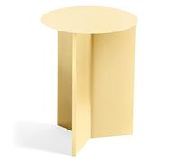 HAY Plateau Rond Haut Table d'appoint, Acier allié, Jaune Clair, 35 cm