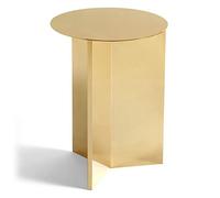 HAY Plateau Rond Haut Table d'appoint, Acier allié, Laiton, 35 cm