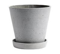 Pot à fleurs avec soucoupe L H 16.5cm / Ø 17.5cm