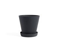 HAY Pot de fleur avec soucoupe - L - noir