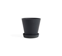 HAY Pot HAY Flowerpot with saucer M 14 cm Noir