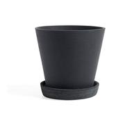 HAY Pot HAY Flowerpot with saucer XXL Ø26 cm Noir