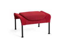 HAY Pouf O2 Ottoman Soft red acier noirci