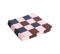 HAY Serviette Pattern Lunch Check 33x33 cm Lot de 20 Light pink-bordeaux-black M