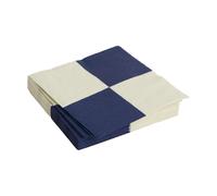 HAY Serviette Pattern Lunch Check 33x33 cm Lot de 20 Off white-dark blue L