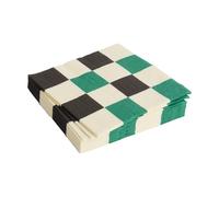 HAY Serviette Pattern Lunch Check 33x33 cm Lot de 20 Off white-green-black M