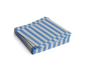 HAY Serviette Pattern Lunch Stripe 33x33 cm Lot de 20 Grey-blue pillar