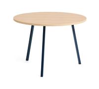 HAY Table à manger Loop Stand Ø105 cm Deep blue-clear lacq. oak