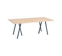 HAY Table à manger Loop Stand 92.5x200 cm Deep blue-clear lacq. oak