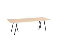 HAY Table à manger Loop Stand 92.5x250 cm Black-clear lacq. oak