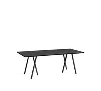 HAY Table à manger Loop Stand Black linoleum-black. 200 cm