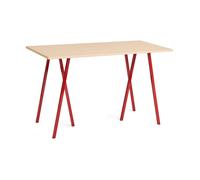 HAY Table à manger Loop Stand incl. support 77.5x160 cm Maroon red-clear lacq. oak
