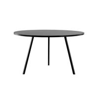 HAY Table à manger ronde Loop Stand Black linoleum-black. Ø120 cm
