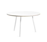 HAY Table à manger ronde Loop Stand White laminate-white. Ø120 cm