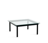HAY Table basse Kofi Black oak-clear glass. 80 cm
