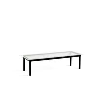 HAY Table basse Kofi Black oak-ribbed glass. 50 cm