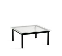 HAY Table basse Kofi Black oak-ribbed glass. 80 cm