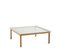 HAY Table basse Kofi Oak-ribbed glass. 100 cm