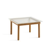 HAY Table basse Kofi Oak-ribbed glass. 60 cm