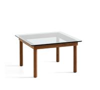 HAY Table basse Kofi Walnut-clear glass. 60 cm
