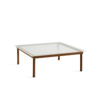 HAY Table basse Kofi Walnut-ribbed glass. 100 cm